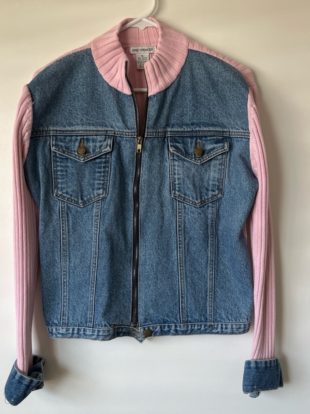 Pink & Blue Denim Jacket
